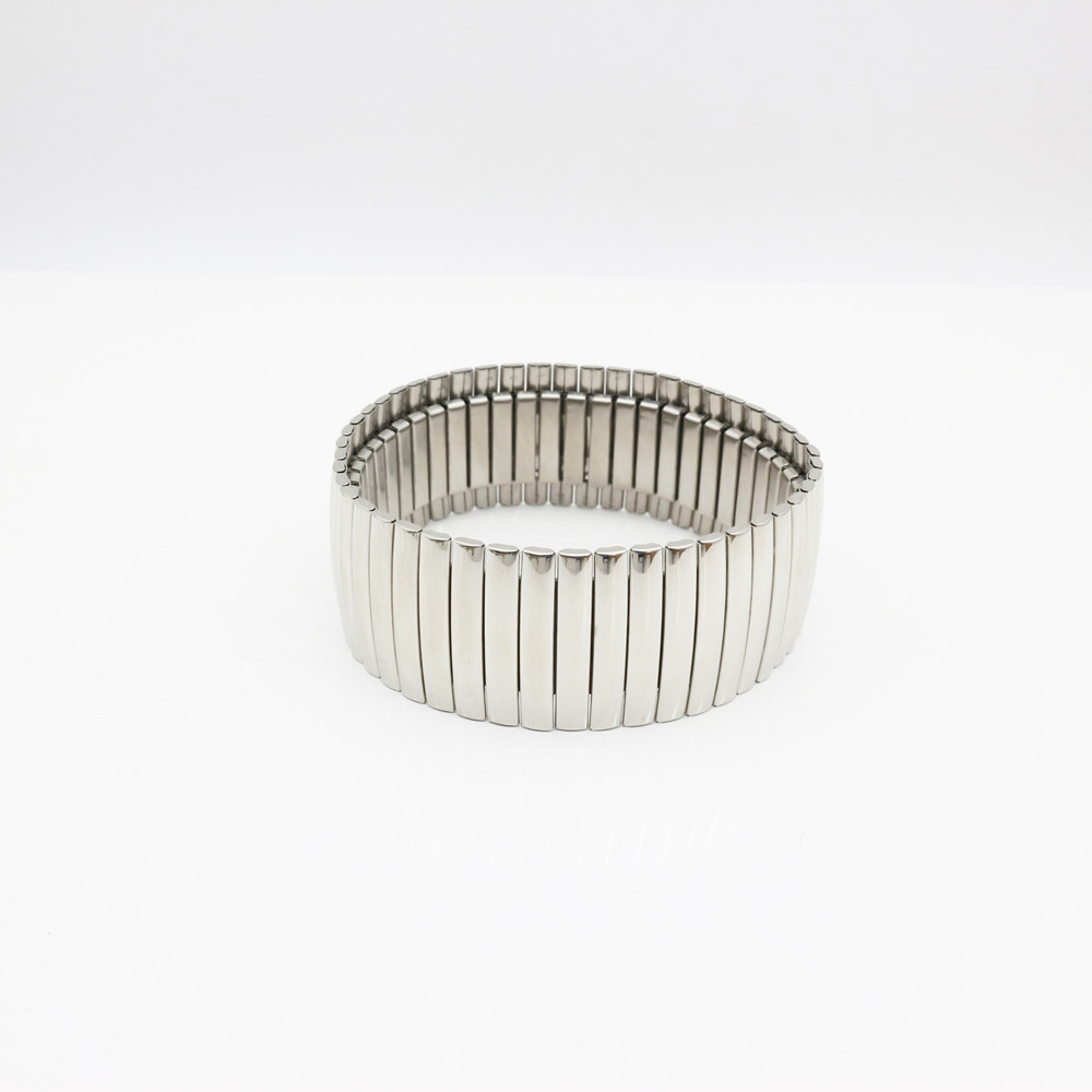 Stainless strip bangle for man