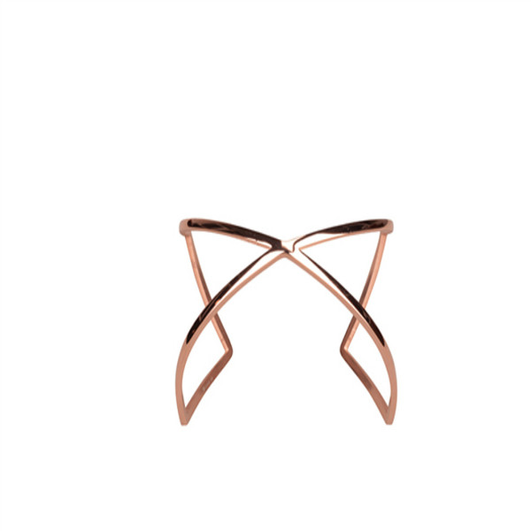 Geometric fashion bangle in stainless steel