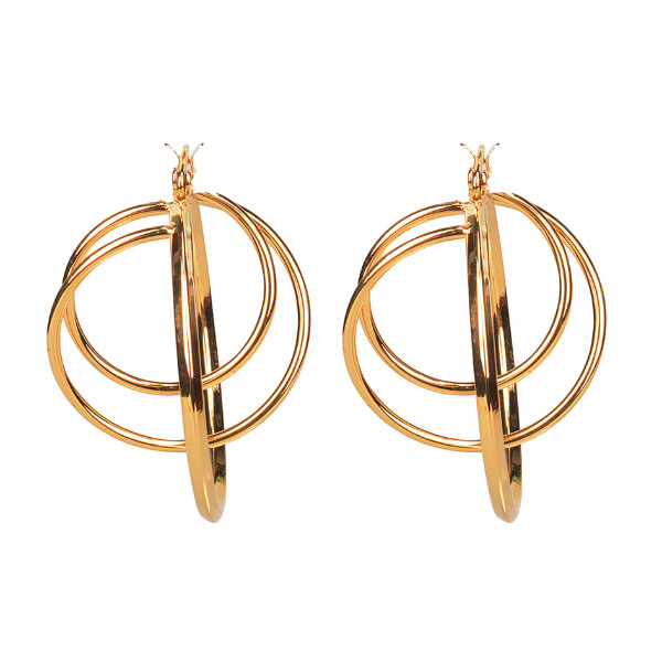 interwined loop earring in stainless steel